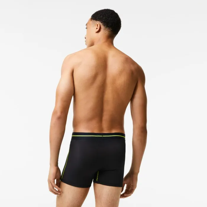 Underwear and Socks Men Lacoste Men039s Seamless Jersey Trunk Black Yellow 9y2
