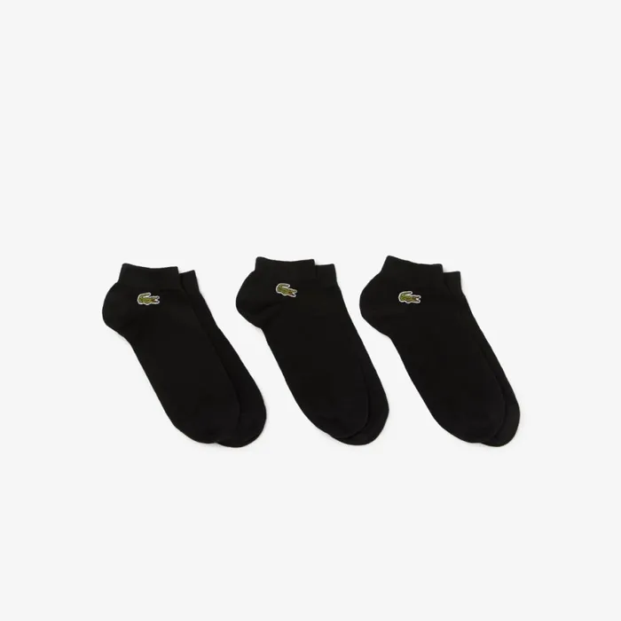 Underwear and Socks MenWomen Lacoste Men039s Low Sport Socks 3Pack Black 8vm