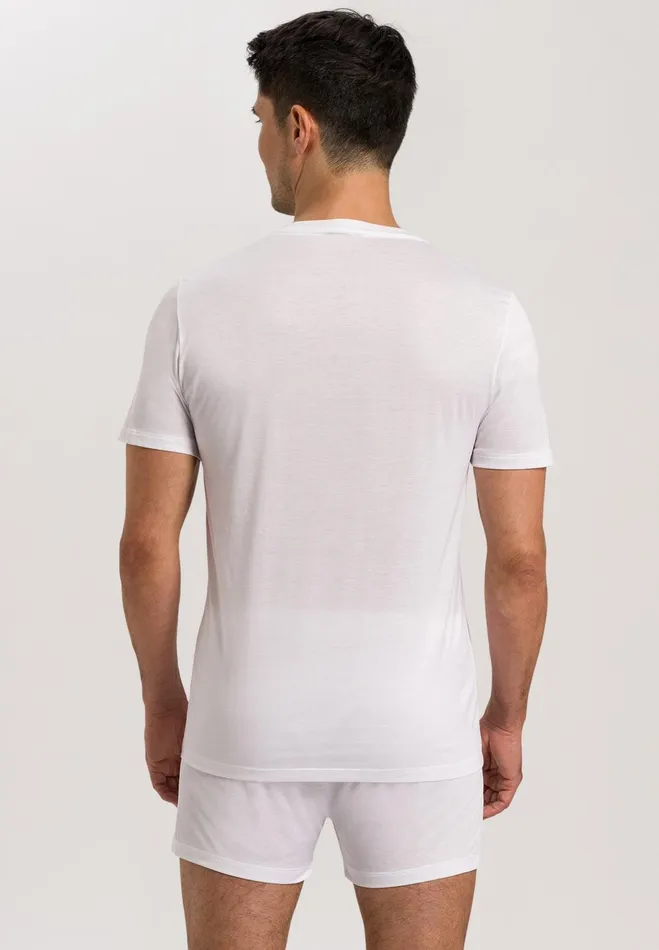 VNeck Cotton TShirt White Men HANRO Loungewear