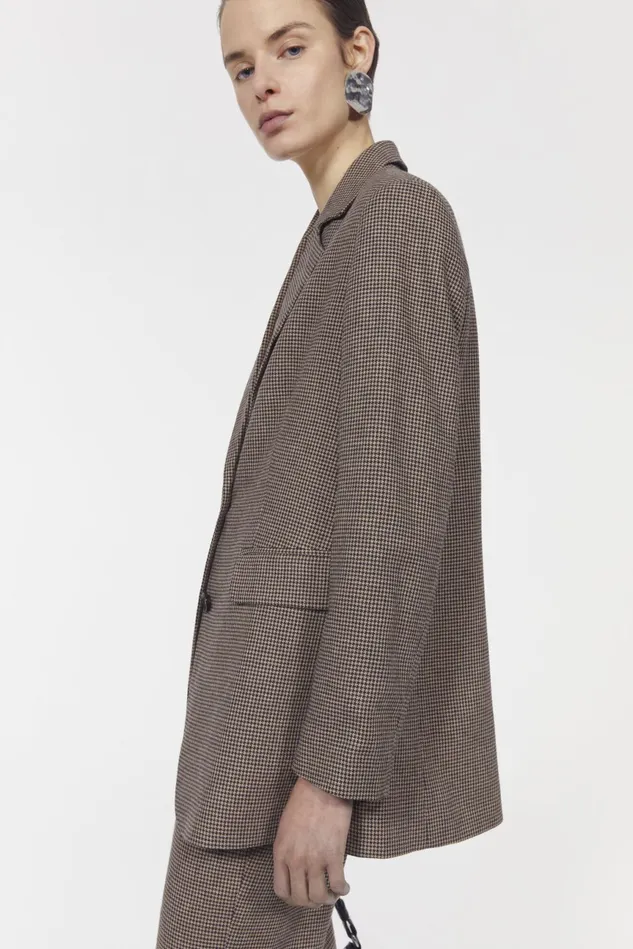 Viola Hounds Blazer Brown Beige Women Rodebjer Blazers