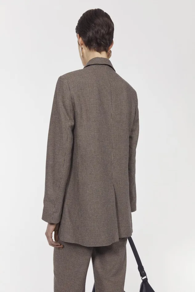Viola Hounds Blazer Brown Beige Women Rodebjer Blazers