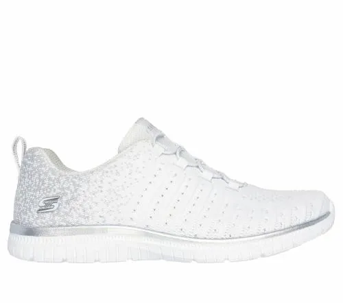 Virtue 8211 Lucent White Silver Women SKECHERS SlipOn