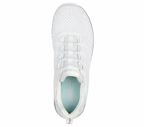 Virtue 8211 Lucent White Silver Women SKECHERS SlipOn