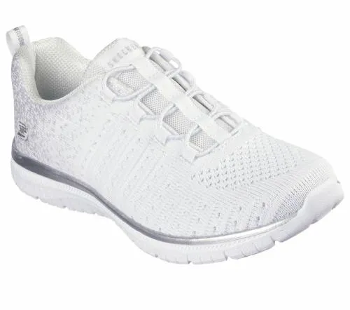 Virtue 8211 Lucent White Silver Women SKECHERS SlipOn