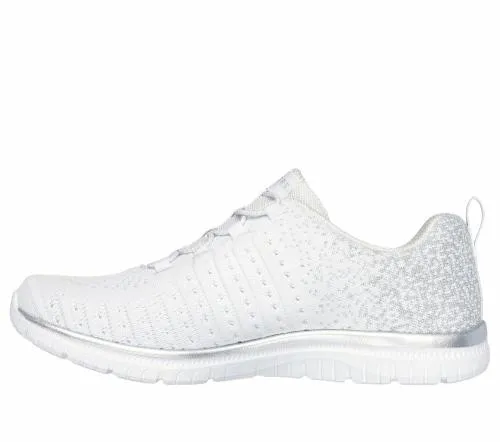 Virtue 8211 Lucent White Silver Women SKECHERS SlipOn