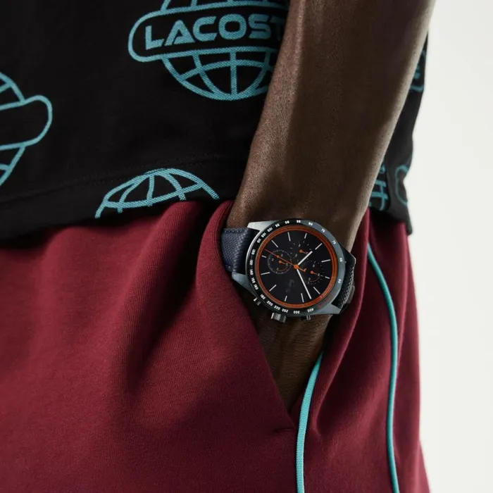 Watches Men Lacoste Men039s Apext Chronograph Leather Watch Without Color 000