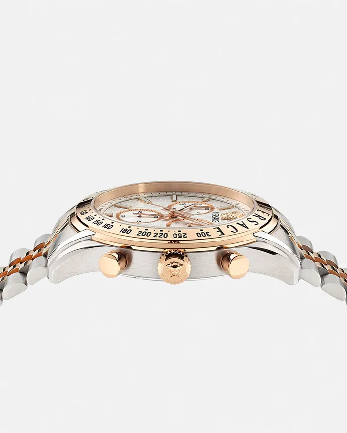Watches Men Versace Chrono Master Watch Goldsilver