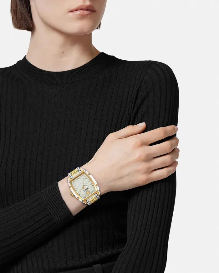 Watches Women Versace Dominus Lady Watch Goldsilver
