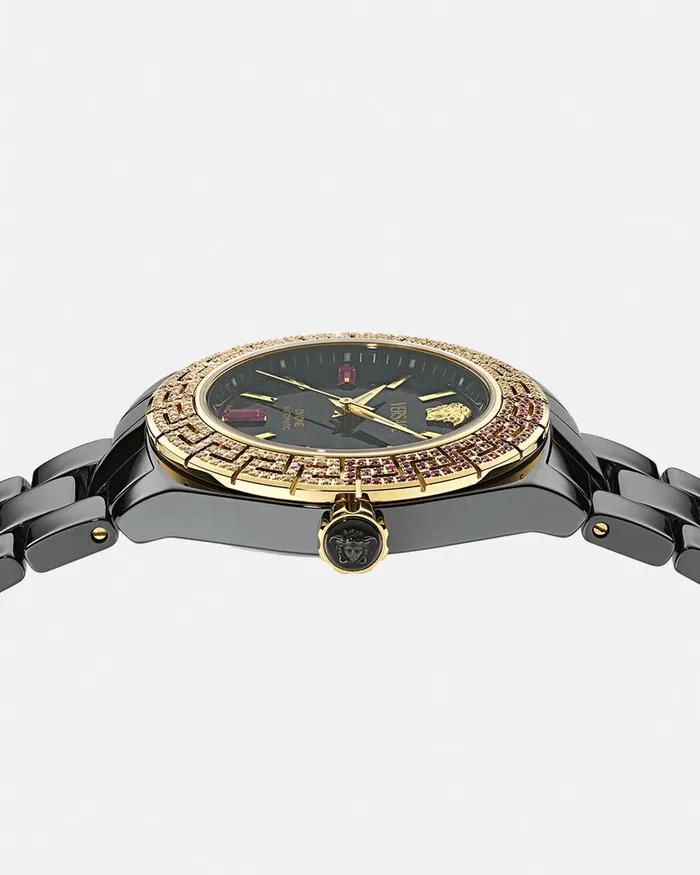 Watches Women Versace Dv One Automatic Diamond Watch Black