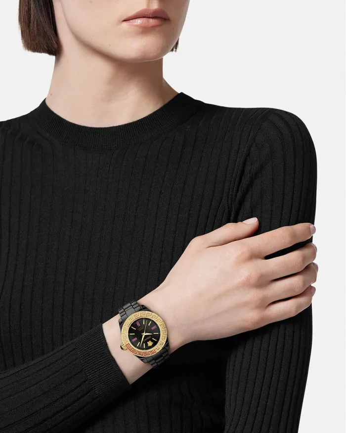Watches Women Versace Dv One Automatic Diamond Watch Black
