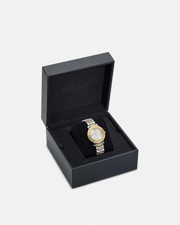 Watches Women Versace Greca Sphere Watch Silvergold