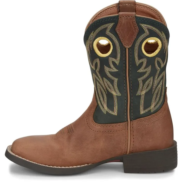 Western Kids Justin Boots Bowline Western Boot Brown