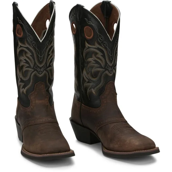 Western Men Justin Boots Rolliker 12034 Western Boot Tan 040brown041