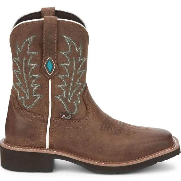 Western Women Justin Boots Ema 8034 Western Boot Dark Tan 040brown041