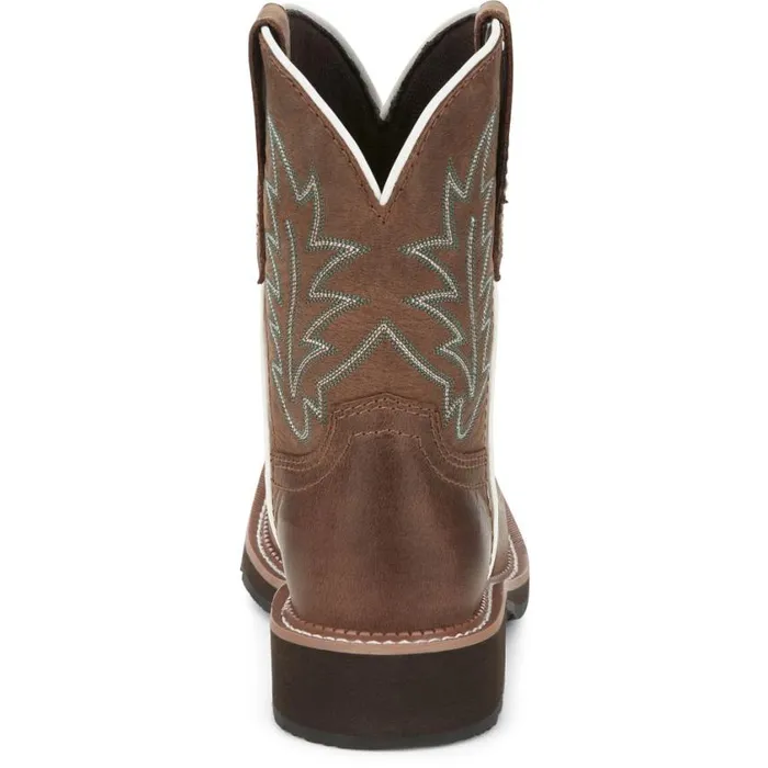 Western Women Justin Boots Ema 8034 Western Boot Dark Tan 040brown041