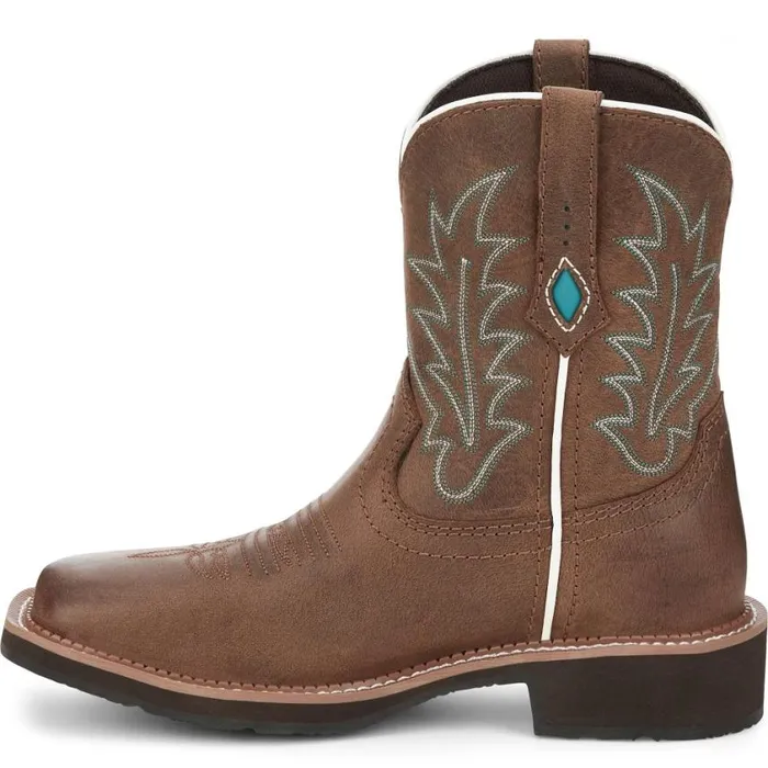 Western Women Justin Boots Ema 8034 Western Boot Dark Tan 040brown041