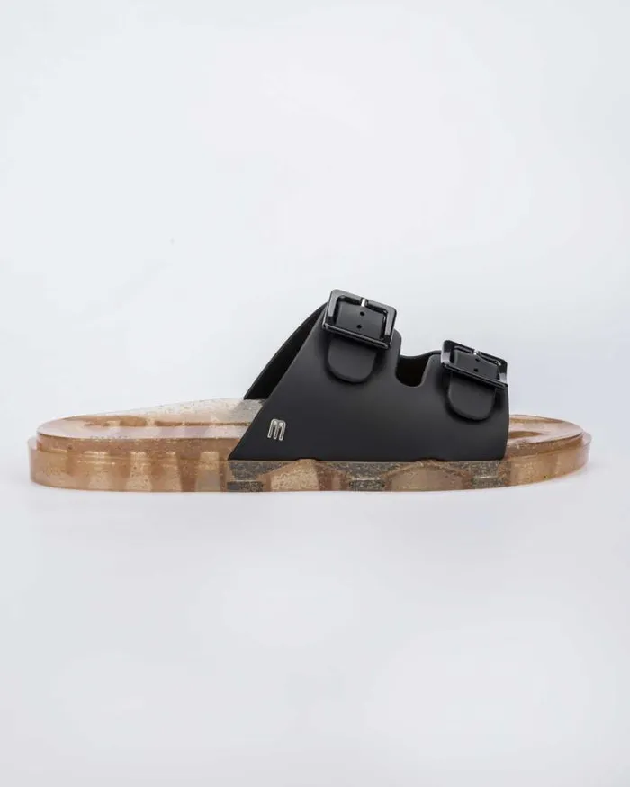 Wide Slide Black Women Melissa Sandals