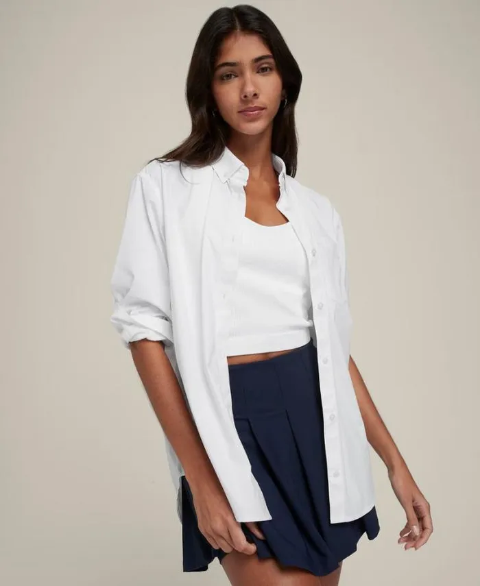 Wilson Polos Women Classic Button Up 8211 Bright White Wilson Polos Women Classic Button Up 8211 Bright White