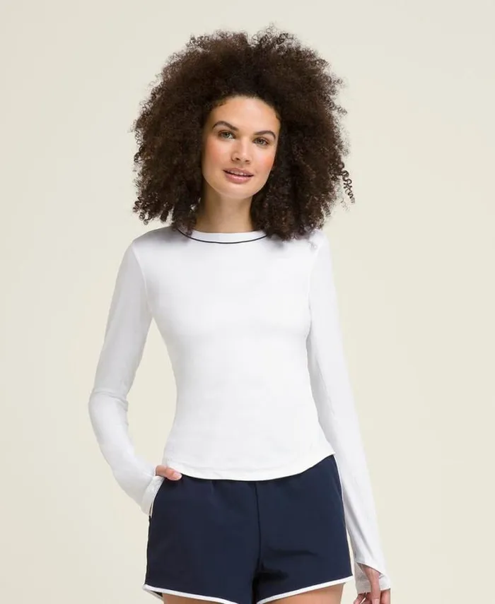 Wilson Tees Women All Day Long Sleeve 8211 Bright White