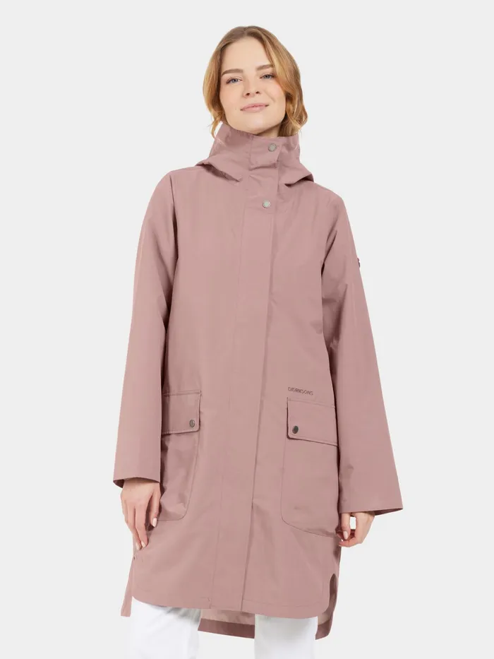 Women Adria Parka Faded Wine Didriksons Spring Jackets