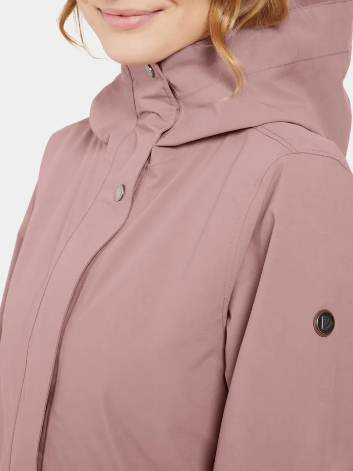 Women Adria Parka Faded Wine Didriksons Spring Jackets