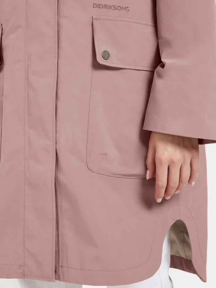 Women Adria Parka Faded Wine Didriksons Spring Jackets