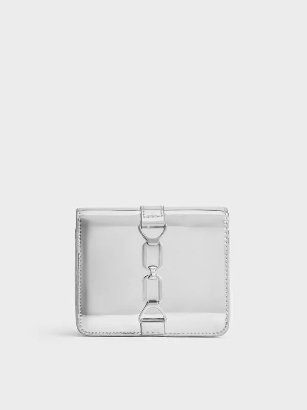 Women Agatha Metallic ChainAccent Card Holder 8211 Silver CHARLES and KEITH Wallets On Chain Women Agatha Metallic ChainAccent Card Holder 8211 Silver CHARLES and KEITH Wallets On Chain