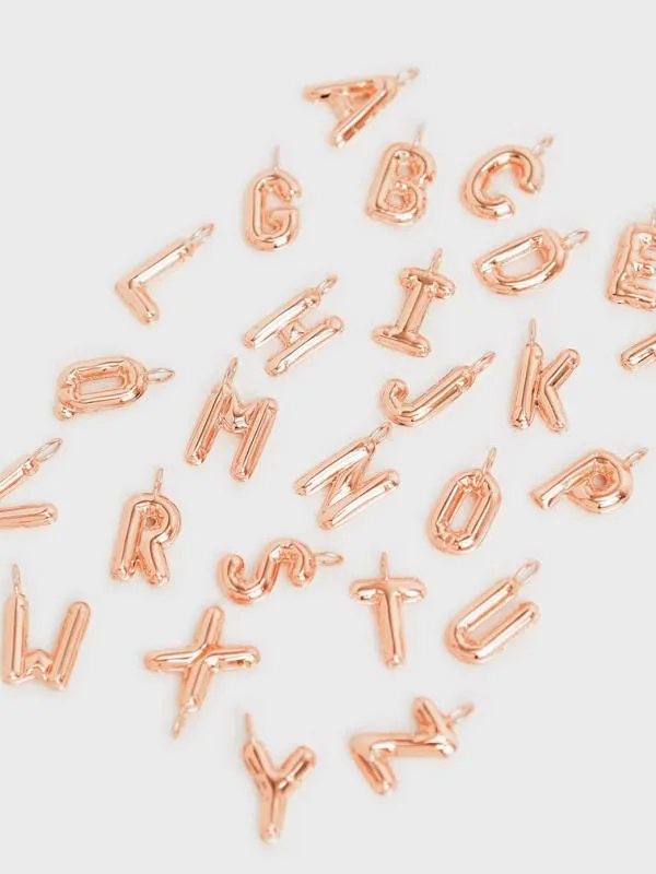 Women Alphabet 039M039 Charm 8211 Rose Gold CHARLES and KEITH Charms