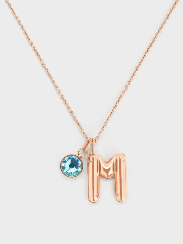 Women Alphabet 039M039 Charm 8211 Rose Gold CHARLES and KEITH Charms