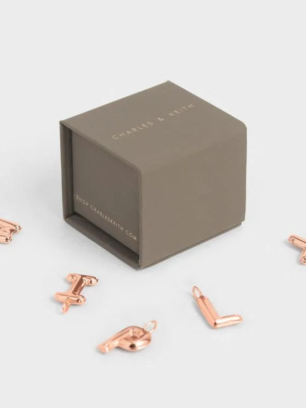 Women Alphabet 039M039 Charm 8211 Rose Gold CHARLES and KEITH Charms