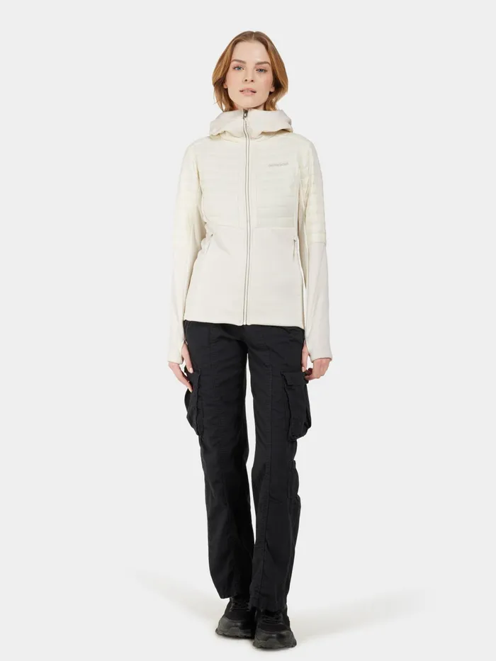 Women Annema FullZip Shell White Didriksons Outdoor Jackets