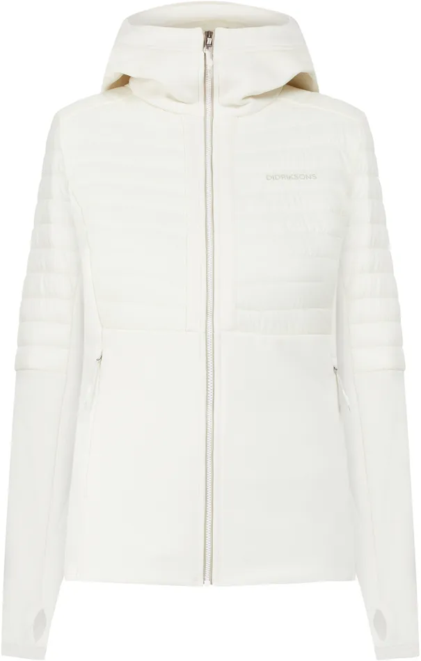 Women Annema FullZip Shell White Didriksons Outdoor Jackets