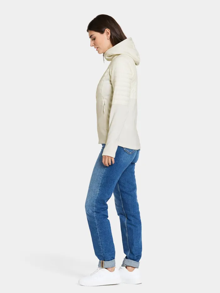 Women Annema FullZip Shell White Didriksons Outdoor Jackets