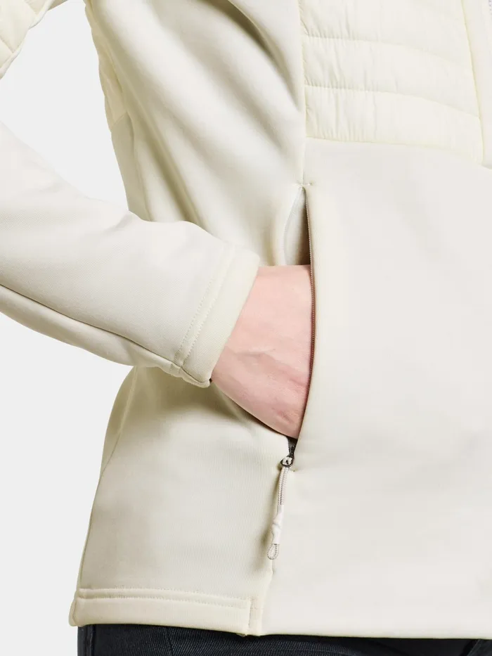 Women Annema FullZip Shell White Didriksons Outdoor Jackets