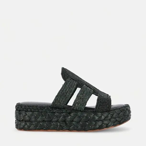 Women ARALIA Raffia Black Clergerie Sandals