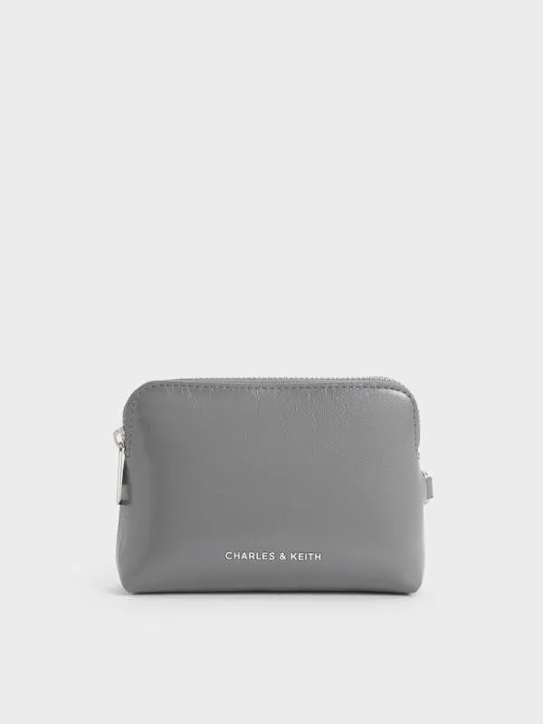 Women Atwood CrinkleEffect ChainHandle Pouch 8211 Grey CHARLES and KEITH Wristlets and Pouches Women Atwood CrinkleEffect ChainHandle Pouch 8211 Grey CHARLES and KEITH Wristlets and Pouches