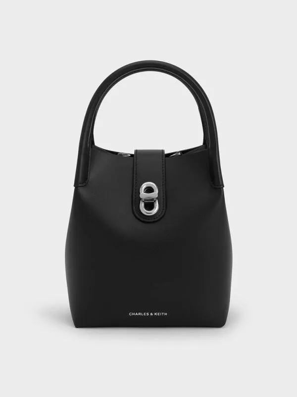 Women Aubrielle Bucket Bag 8211 Noir CHARLES and KEITH Bucket Bags