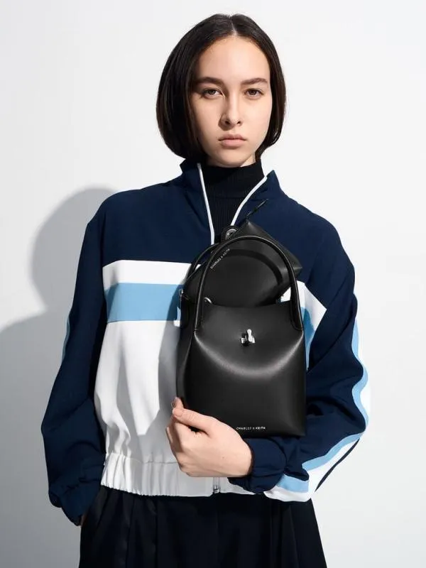 Women Aubrielle Bucket Bag 8211 Noir CHARLES and KEITH Bucket Bags