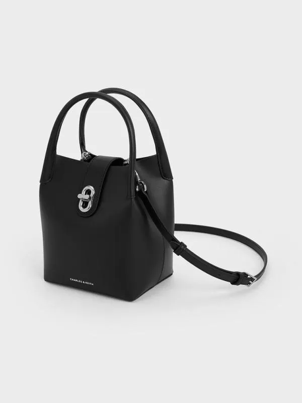 Women Aubrielle Bucket Bag 8211 Noir CHARLES and KEITH Bucket Bags