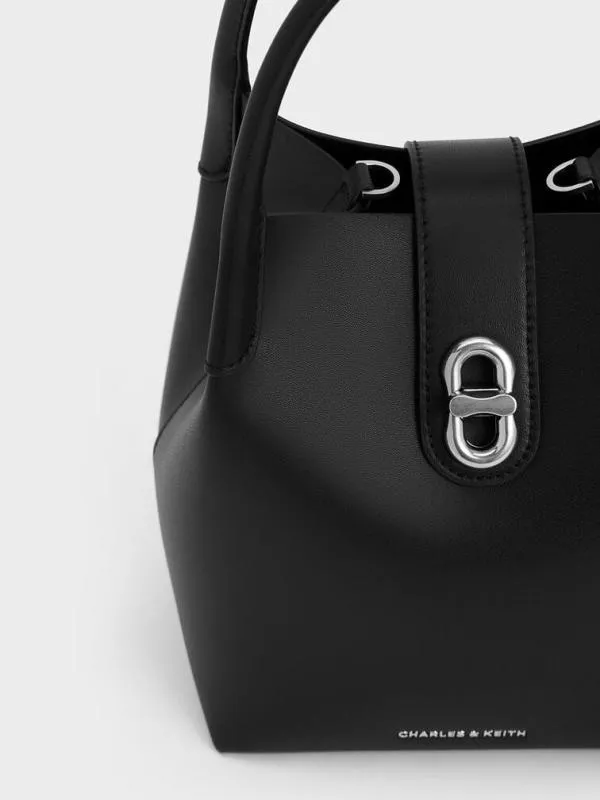 Women Aubrielle Bucket Bag 8211 Noir CHARLES and KEITH Bucket Bags