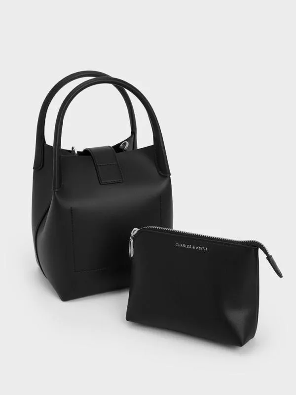 Women Aubrielle Bucket Bag 8211 Noir CHARLES and KEITH Bucket Bags