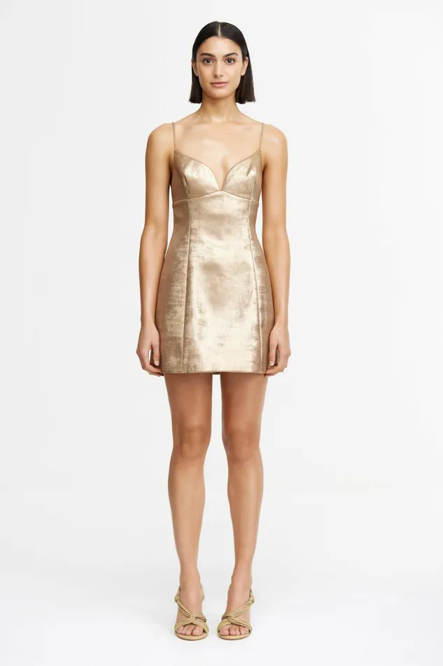 Women BARTIN MINI DRESS Gold Acler Mini Dresses