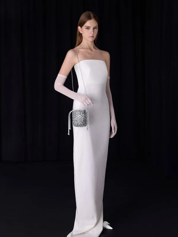 Women Beaded ChainHandle Bucket Bag 8211 Silver CHARLES and KEITH Bucket Bags