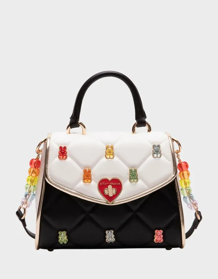 Women BEARY SWEET TOP HANDLE BLACKWHITE Blackwhite Betsey Johnson