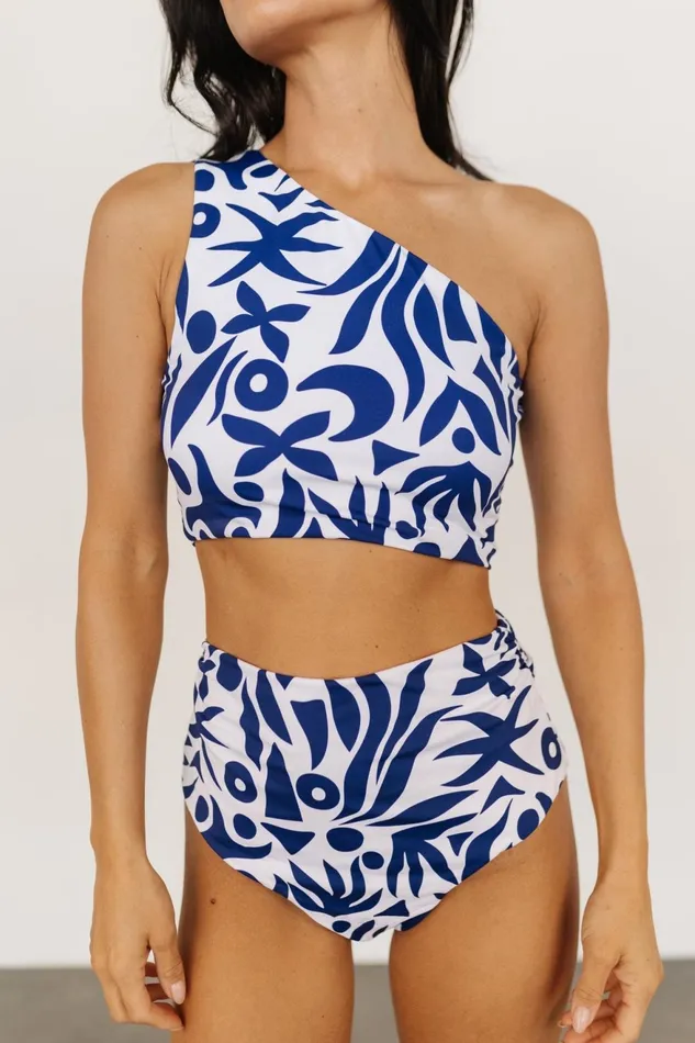 Women Bikini Baltic Born Bali High Rise Bikini Bottom White Navy Women Bikini Baltic Born Bali High Rise Bikini Bottom White Navy