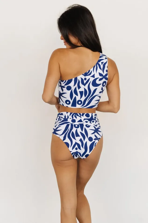 Women Bikini Baltic Born Bali High Rise Bikini Bottom White Navy Women Bikini Baltic Born Bali High Rise Bikini Bottom White Navy