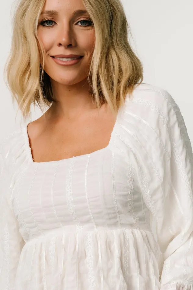 Women Blouses Shirts Baltic Born Priscilla Embroidered Top Ivory
