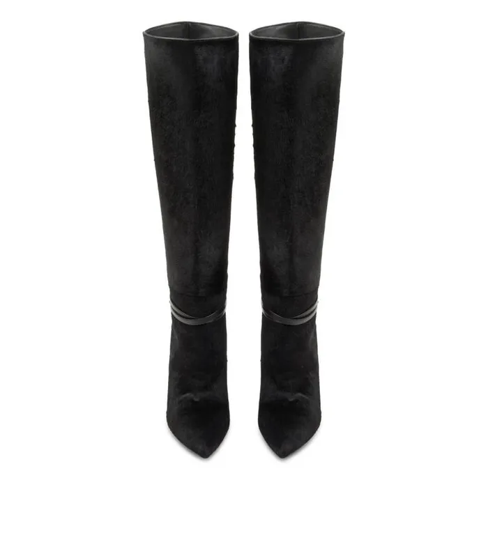 Women Boots Tom Ford Calf Hair Padlock Boot Black Women Boots Tom Ford Calf Hair Padlock Boot Black