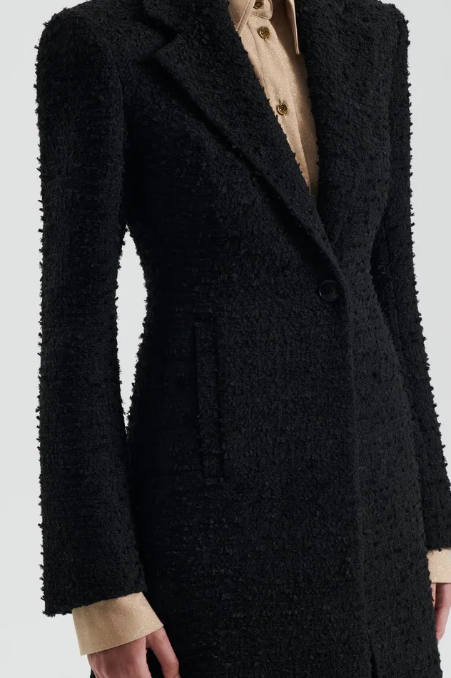 Women BOUCLE COAT BLACK Coats Scanlan Theodore Women BOUCLE COAT BLACK Coats Scanlan Theodore