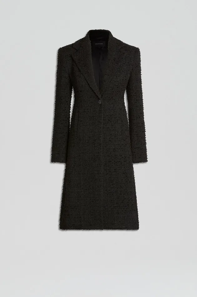 Women BOUCLE COAT BLACK Coats Scanlan Theodore Women BOUCLE COAT BLACK Coats Scanlan Theodore